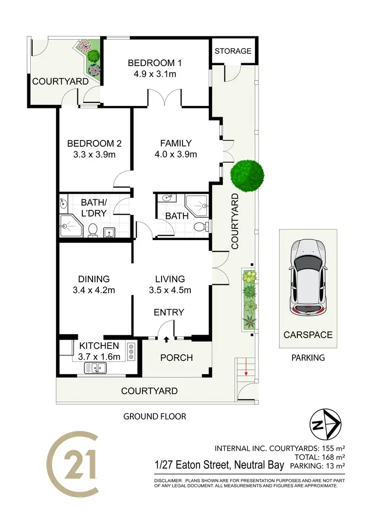 Floorplan of Homely apartment listing, 1/27 Eaton Street, Neutral Bay NSW 2089