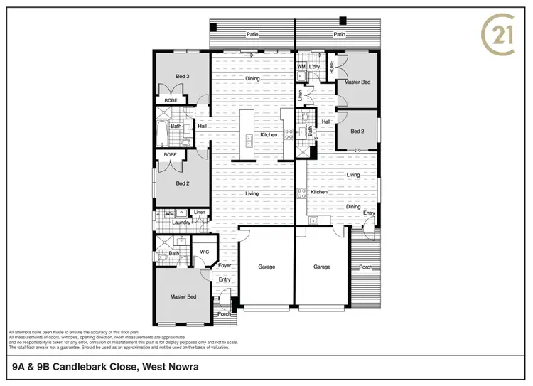 Floorplan of Homely semi-detached listing, 9 Candlebark Close, West Nowra NSW 2541