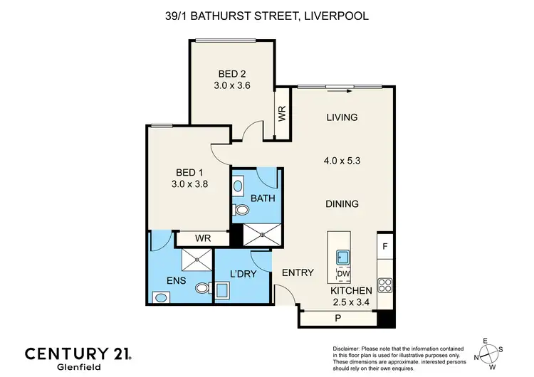 Floorplan of Homely apartment listing, 39/1-5 Bathurst Street, Liverpool NSW 2170