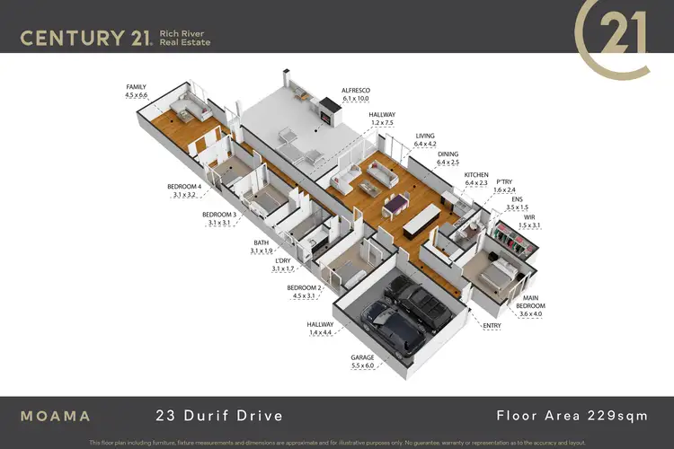Floorplan of Homely house listing, 23 Durif Drive, Moama NSW 2731