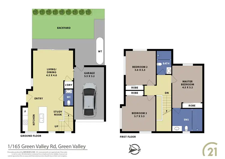 Floorplan of Homely townhouse listing, 1/165-167 Green Valley Road, Green Valley NSW 2168