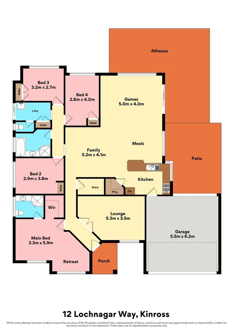 Floorplan of Homely house listing, 12 Lochnagar Way, Kinross WA 6028