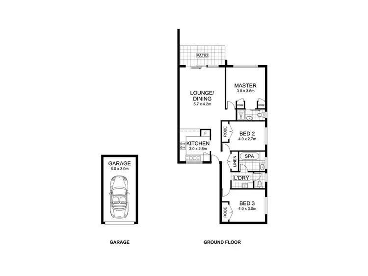 Floorplan of Homely unit listing, 1/61 Bradman Avenue, Maroochydore QLD 4558