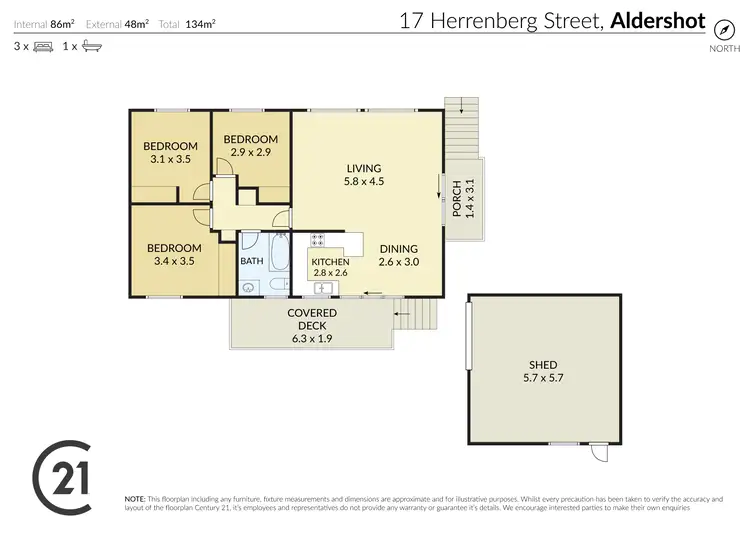 Floorplan of Homely house listing, 17 Herrenberg Street, Aldershot QLD 4650