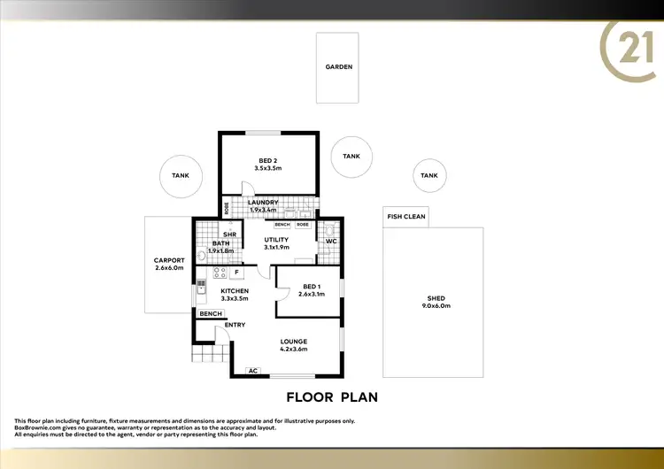 Floorplan of Homely house listing, 13 Bimberta Avenue, American River SA 5221