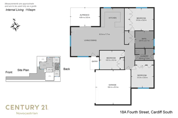 Floorplan of Homely villa listing, 18A Fourth Street, Cardiff South NSW 2285
