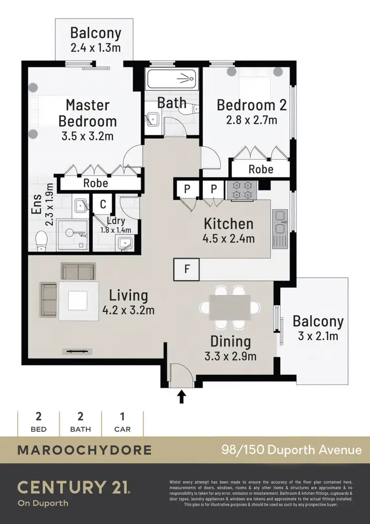 Floorplan of Homely unit listing, 98/150 Duporth Avenue, Maroochydore QLD 4558