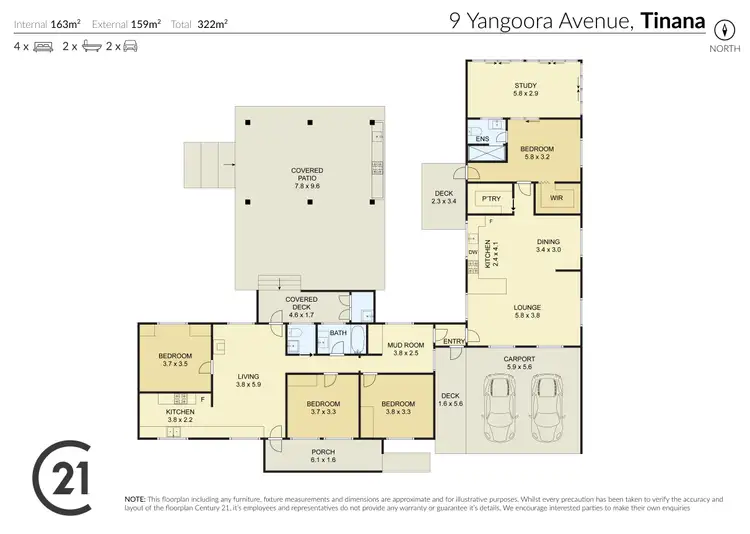 Floorplan of Homely rural property listing, 9 Yangoora Avenue, Tinana QLD 4650