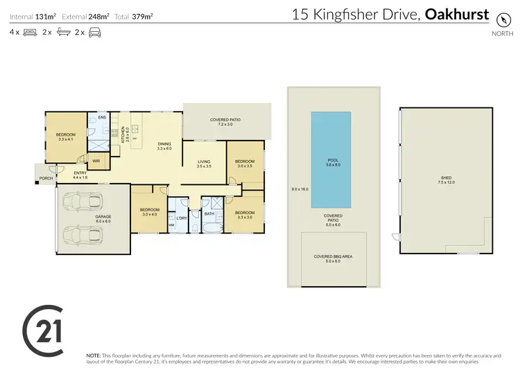 Floorplan of Homely house listing, 15 Kingfisher Drive, Oakhurst QLD 4650