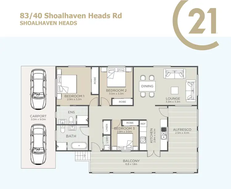 Floorplan of Homely house listing, 83/40 Shoalhaven Heads Road, Shoalhaven Heads NSW 2535
