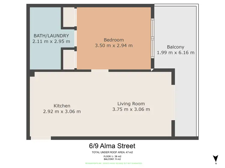 Floorplan of Homely unit listing, 6/9 Alma Street, Gympie QLD 4570