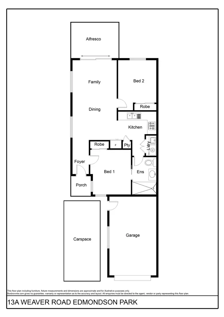 Floorplan of Homely villa listing, 13A Weaver Road, Edmondson Park NSW 2174