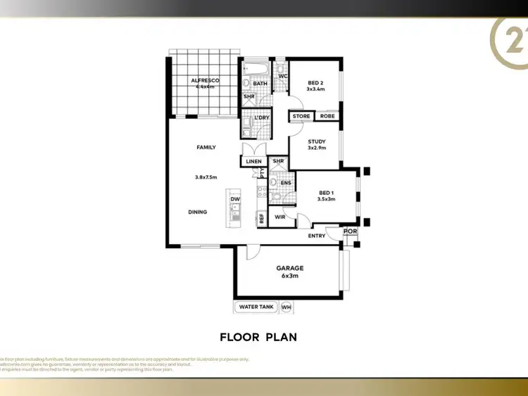 Floorplan of Homely semi-detached listing, 2 Willandra Way, Edgeworth NSW 2285