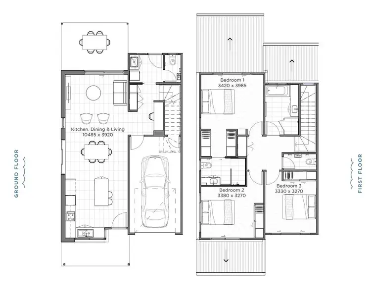 Floorplan of Homely semi-detached listing, 105 Paradise Circuit, Maroochydore QLD 4558