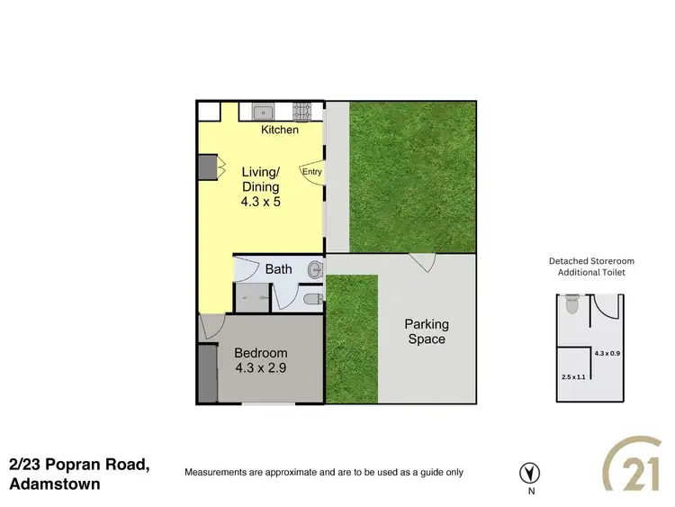 Floorplan of Homely unit listing, 2/23 Popran Road, Adamstown NSW 2289