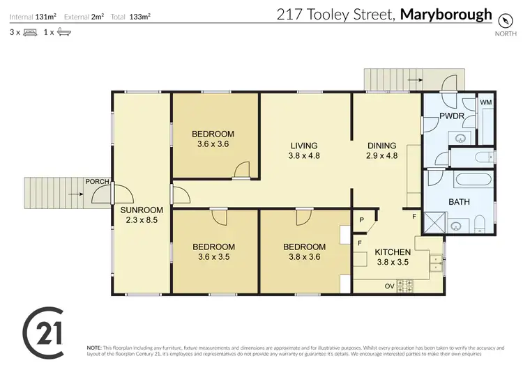 Floorplan of Homely house listing, 217 Tooley Street, Maryborough QLD 4650