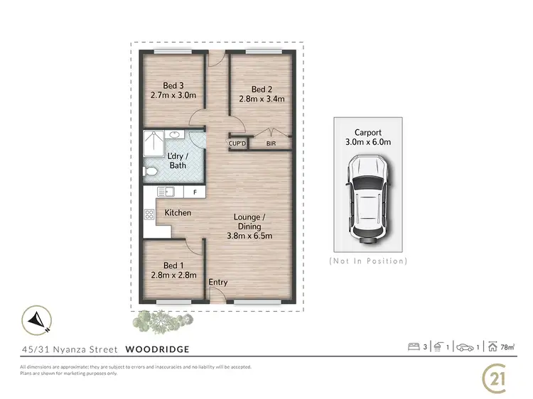 Floorplan of Homely rural property listing, 45/31 Nyanza Street, Woodridge QLD 4114