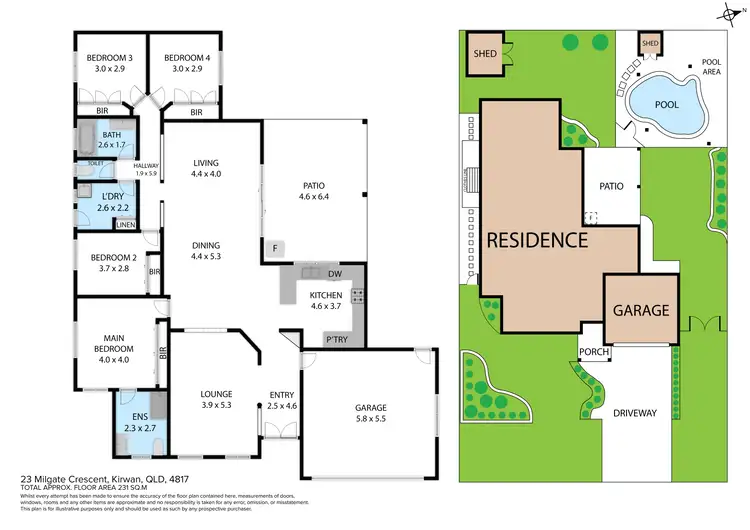 Floorplan of Homely house listing, 23 Milgate Crescent, Kirwan QLD 4817
