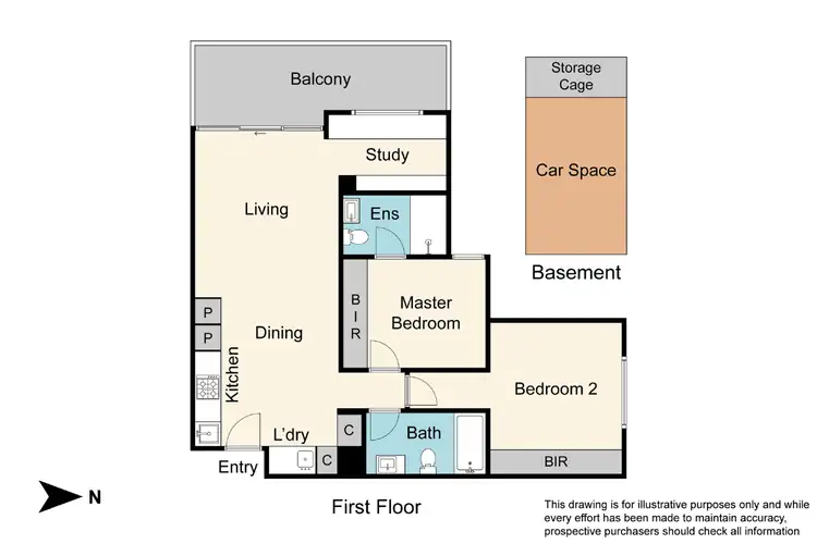 Floorplan of Homely apartment listing, 204/3 Dixon Street, Clayton VIC 3168