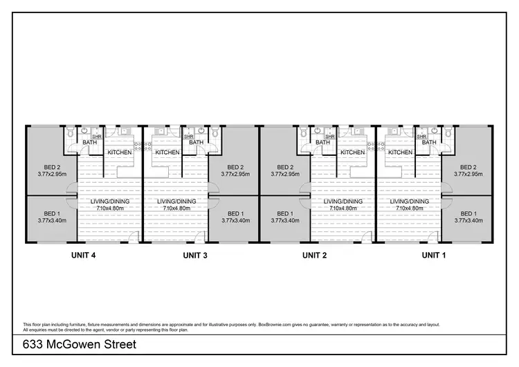 Floorplan of Homely block of units listing, 633 Mcgowen Street, Broken Hill NSW 2880