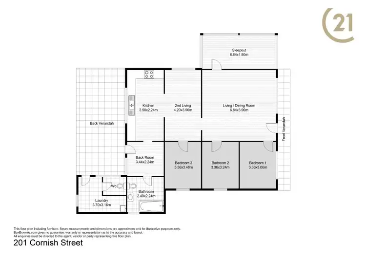 Floorplan of Homely house listing, 201 Cornish Street, Broken Hill NSW 2880