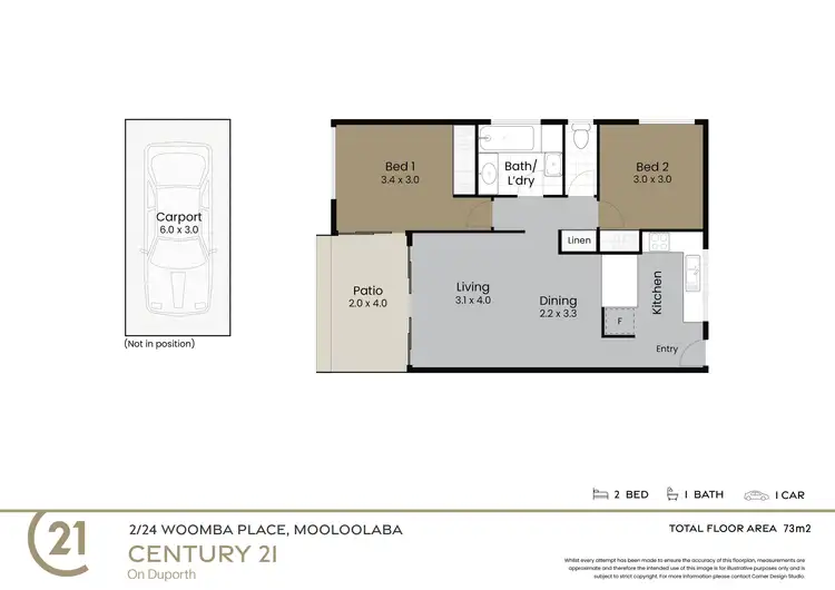 Floorplan of Homely unit listing, 2/24 Woomba Place, Mooloolaba QLD 4557