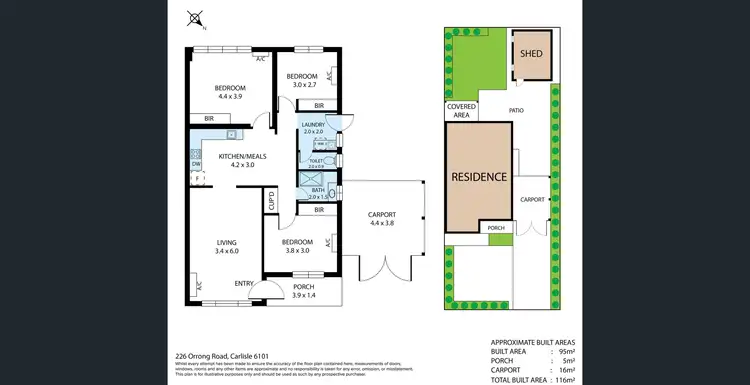 Floorplan of Homely house listing, 226 Orrong Road, Carlisle WA 6101
