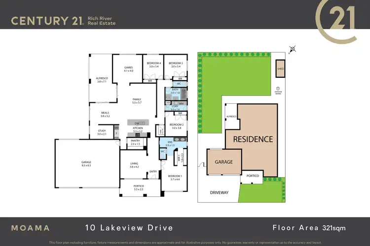 Floorplan of Homely house listing, 10 Lakeview Drive, Moama NSW 2731