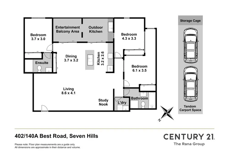 Floorplan of Homely apartment listing, 402/140A Best Road, Seven Hills NSW 2147