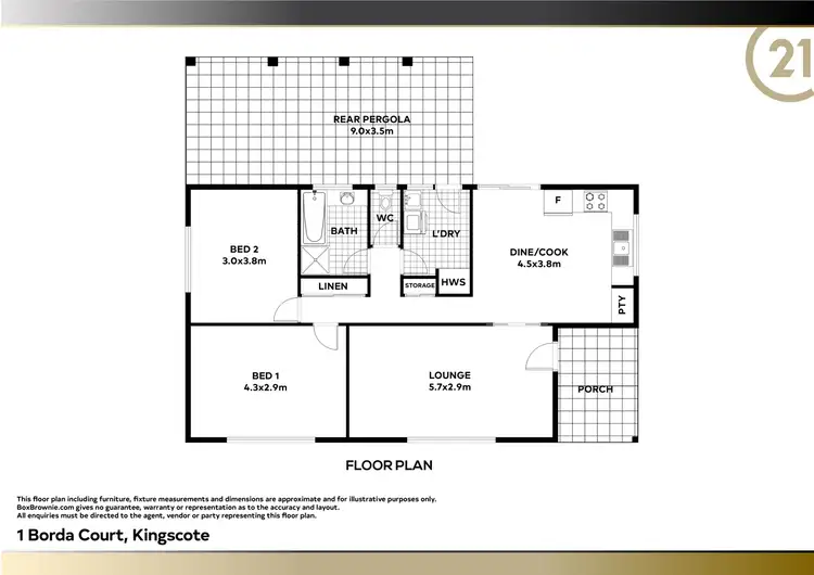 Floorplan of Homely house listing, 1 Borda Court, Kingscote SA 5223