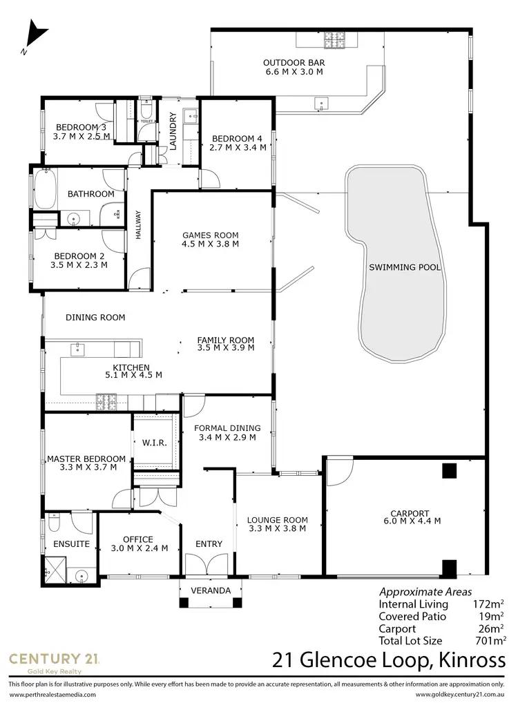 Floorplan of Homely house listing, 21 Glencoe Loop, Kinross WA 6028