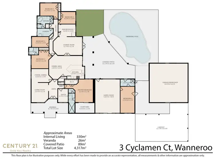 Floorplan of Homely house listing, 3 Cyclamen Court, Wanneroo WA 6065
