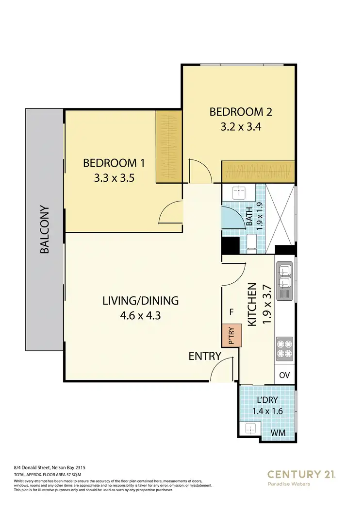 Floorplan of Homely unit listing, 8/4 Donald Street, Nelson Bay NSW 2315