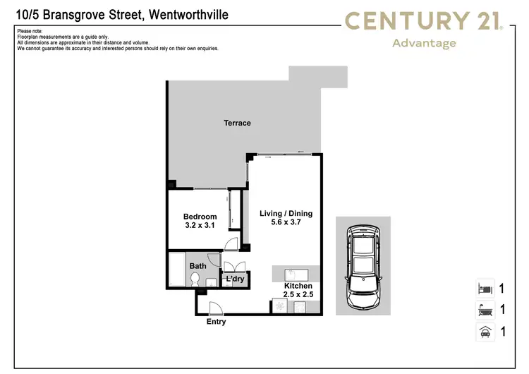 Floorplan of Homely apartment listing, 10/5-7 Bransgrove Street, Wentworthville NSW 2145