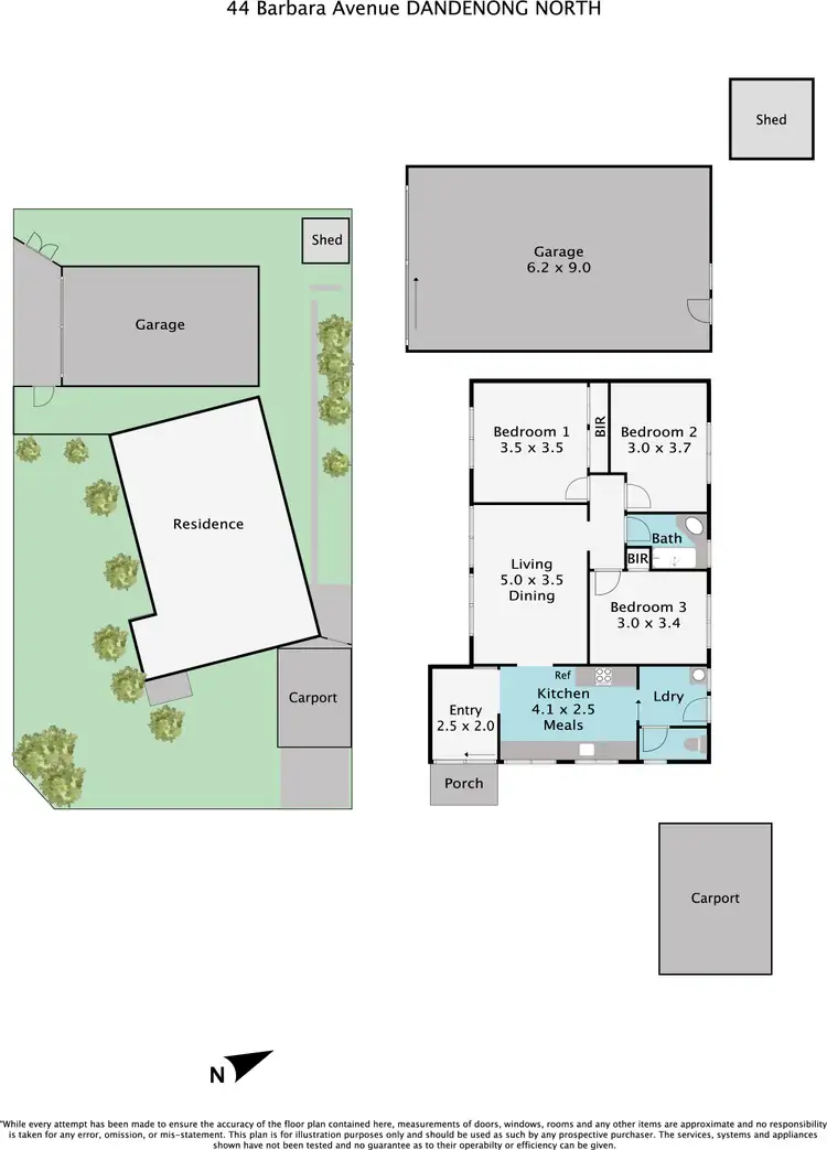 Floorplan of Homely house listing, 44 Barbara Avenue, Dandenong North VIC 3175