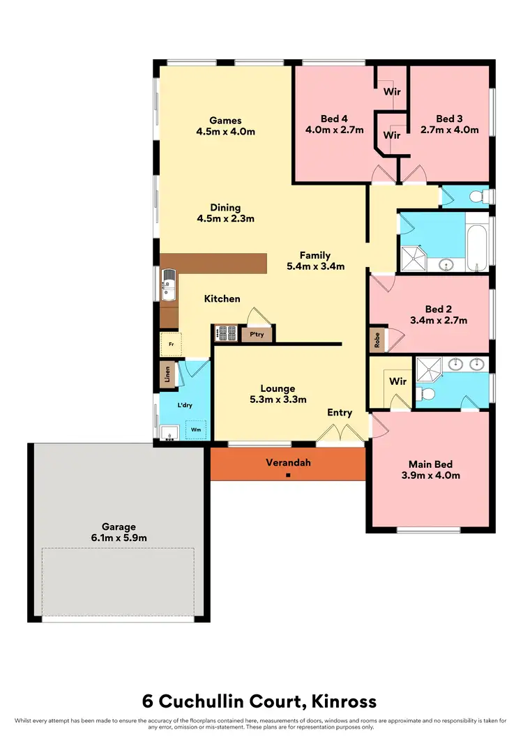 Floorplan of Homely house listing, 6 Cuchullin Court, Kinross WA 6028
