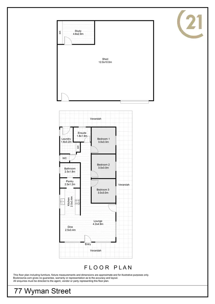 Floorplan of Homely house listing, 77 Wyman Street, Broken Hill NSW 2880