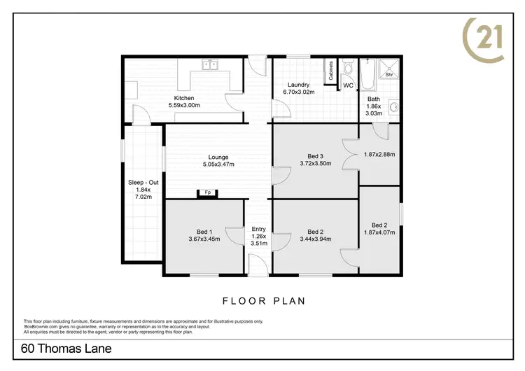 Floorplan of Homely house listing, 60 Thomas Lane, Broken Hill NSW 2880