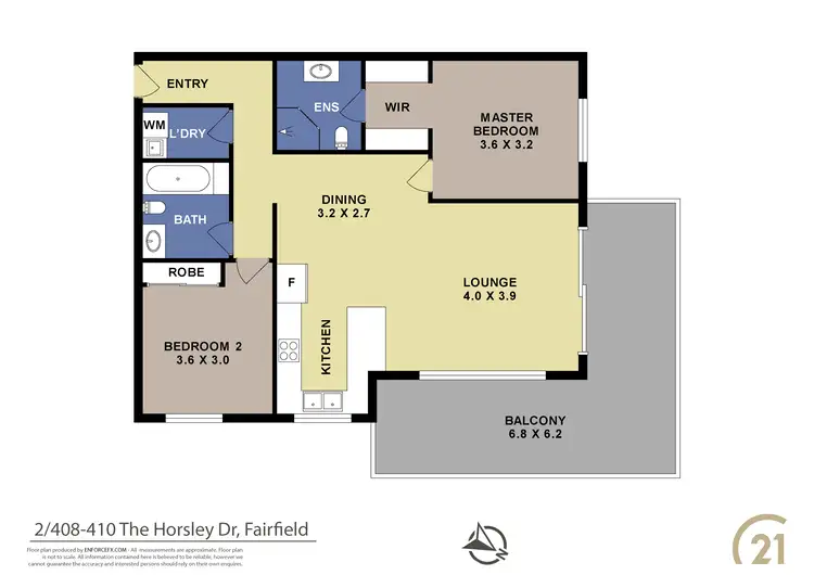Floorplan of Homely unit listing, 2/408-410 The Horsley Drive, Fairfield NSW 2165