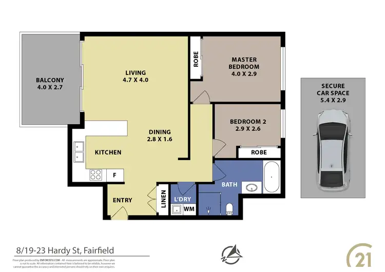 Floorplan of Homely unit listing, 8/19-23 Hardy Street, Fairfield NSW 2165