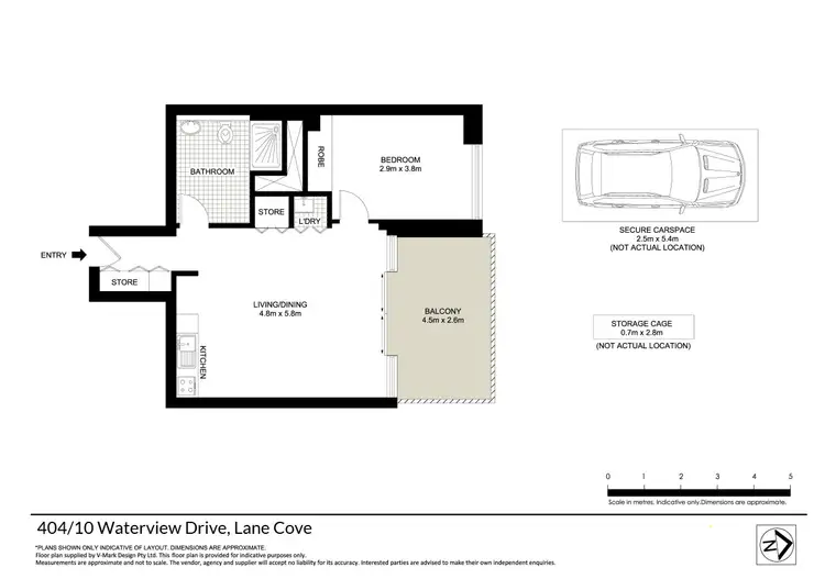 Floorplan of Homely apartment listing, 404/10 Waterview Drive, Lane Cove NSW 2066