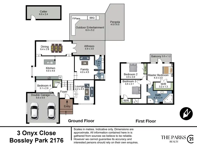 Floorplan of Homely house listing, 3 Onyx Close, Bossley Park NSW 2176