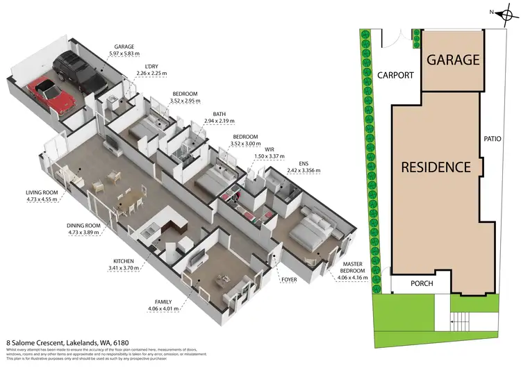 Floorplan of Homely house listing, 8 Salome Crescent, Lakelands WA 6180