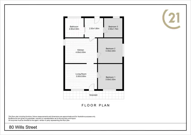 Floorplan of Homely house listing, 80 Wills Street, Broken Hill NSW 2880