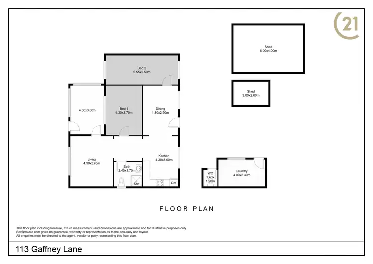 Floorplan of Homely house listing, 113 Gaffney Lane, Broken Hill NSW 2880