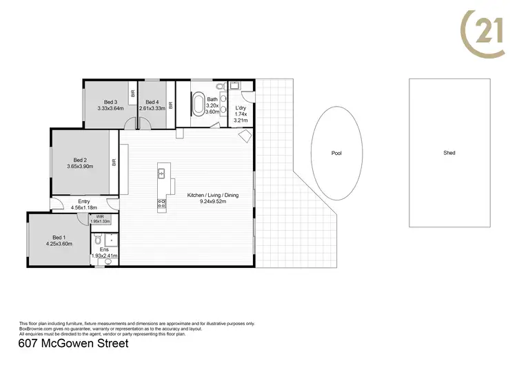 Floorplan of Homely house listing, 607 Mcgowen Street, Broken Hill NSW 2880