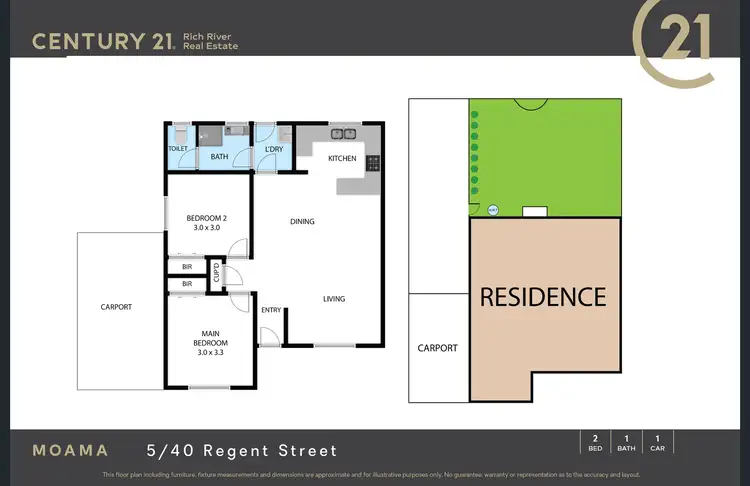 Floorplan of Homely unit listing, 5/40 Regent Street, Moama NSW 2731