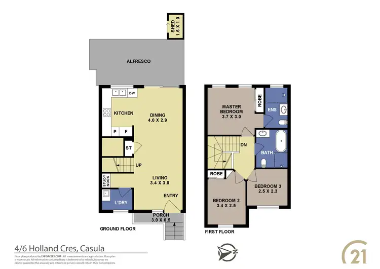 Floorplan of Homely townhouse listing, 4/6 Holland Crescent, Casula NSW 2170