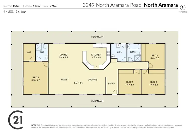 Floorplan of Homely rural property listing, 3249 North Aramara Road, North Aramara QLD 4620