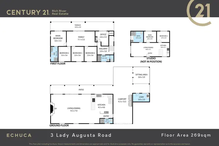 Floorplan of Homely house listing, 3 Lady Augusta Road, Echuca VIC 3564